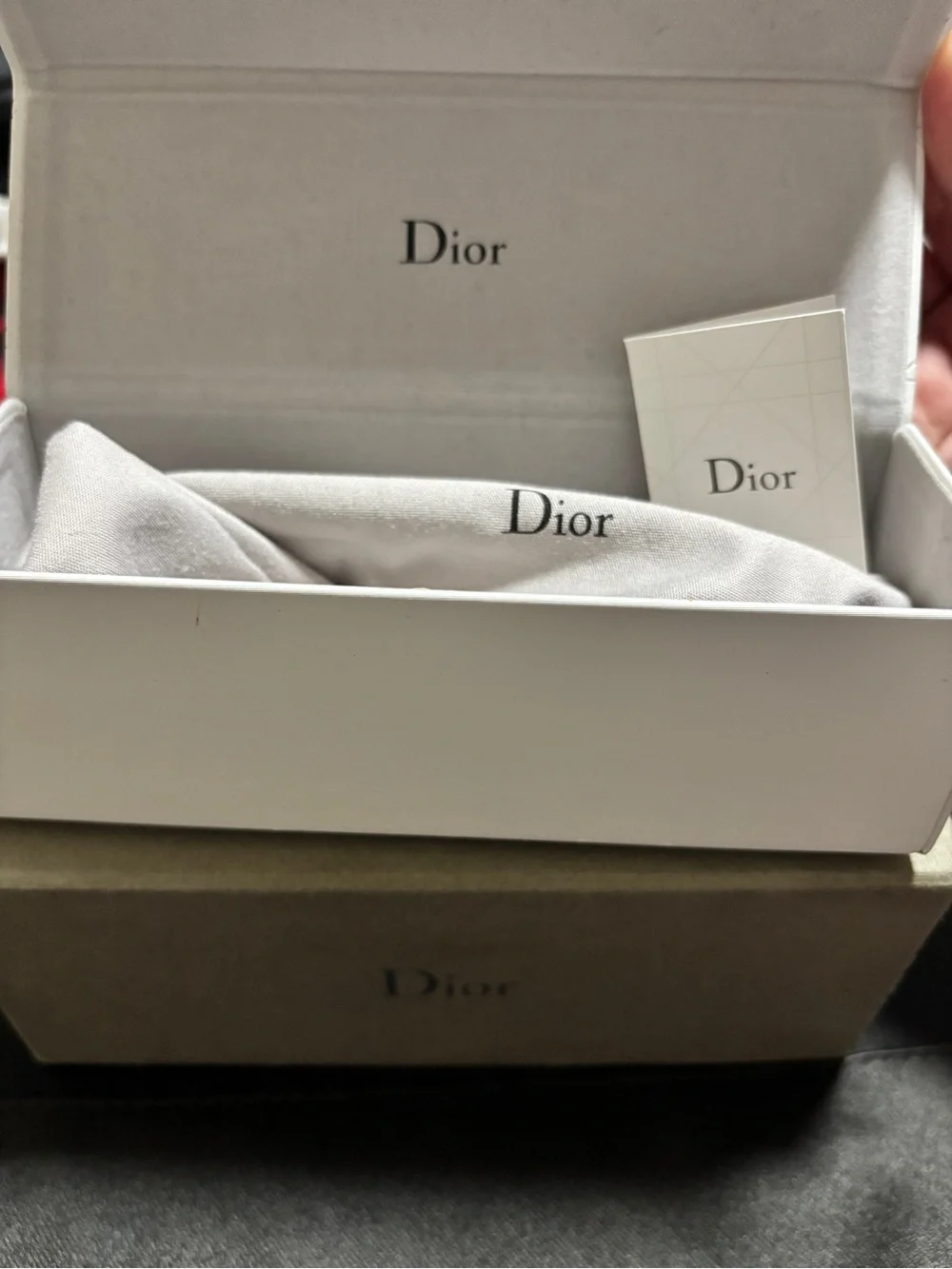 Dior Black and Gold Rectangular Eyeglasses